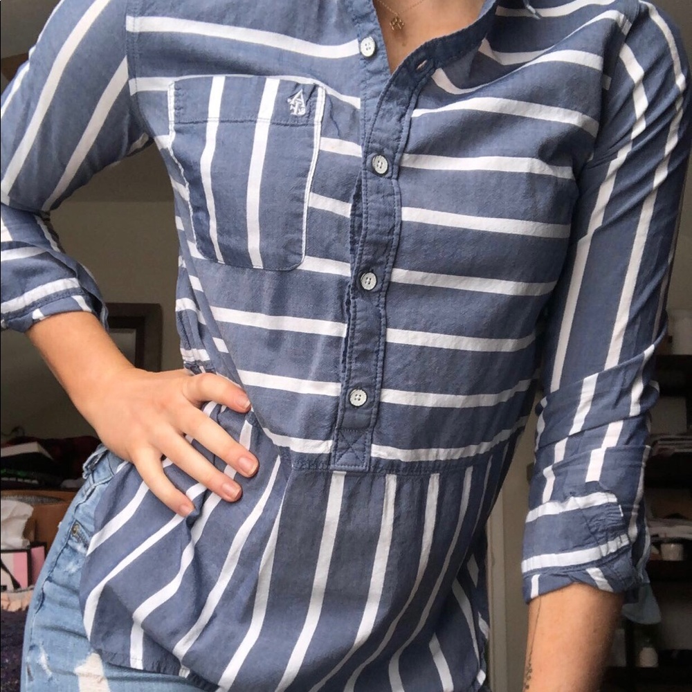 Striped button up shirt